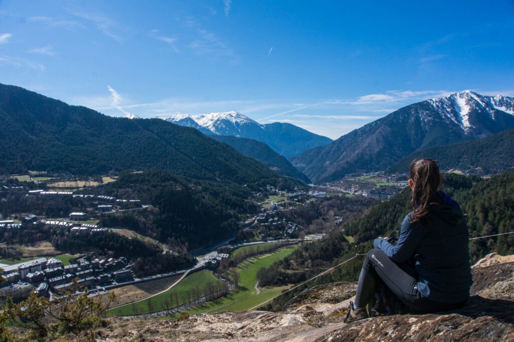 Jess overlooking La Massana, Andorra