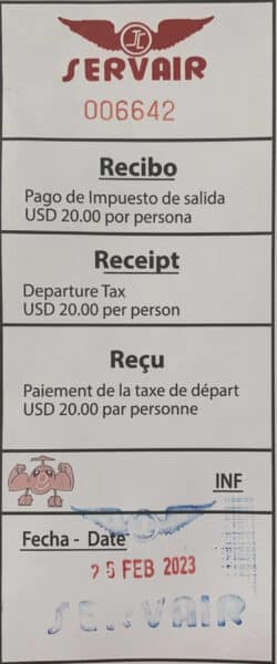 Dominican Republic departure tax