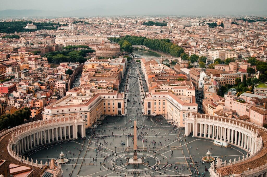 Vatican City looking out towards Rome
