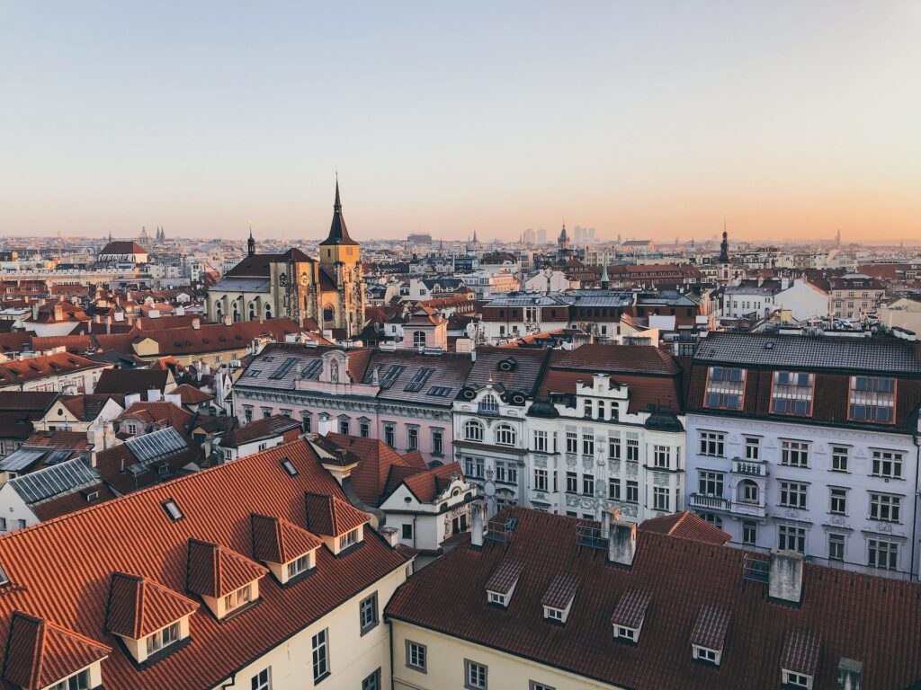 Prague at sunrise