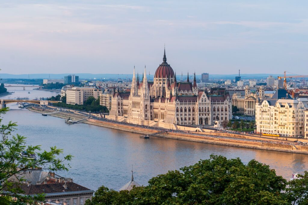 Hungary on a cloud free day