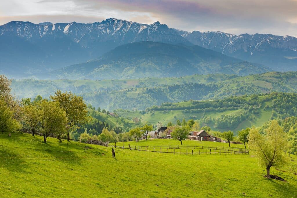 Romanian country side on a summer day