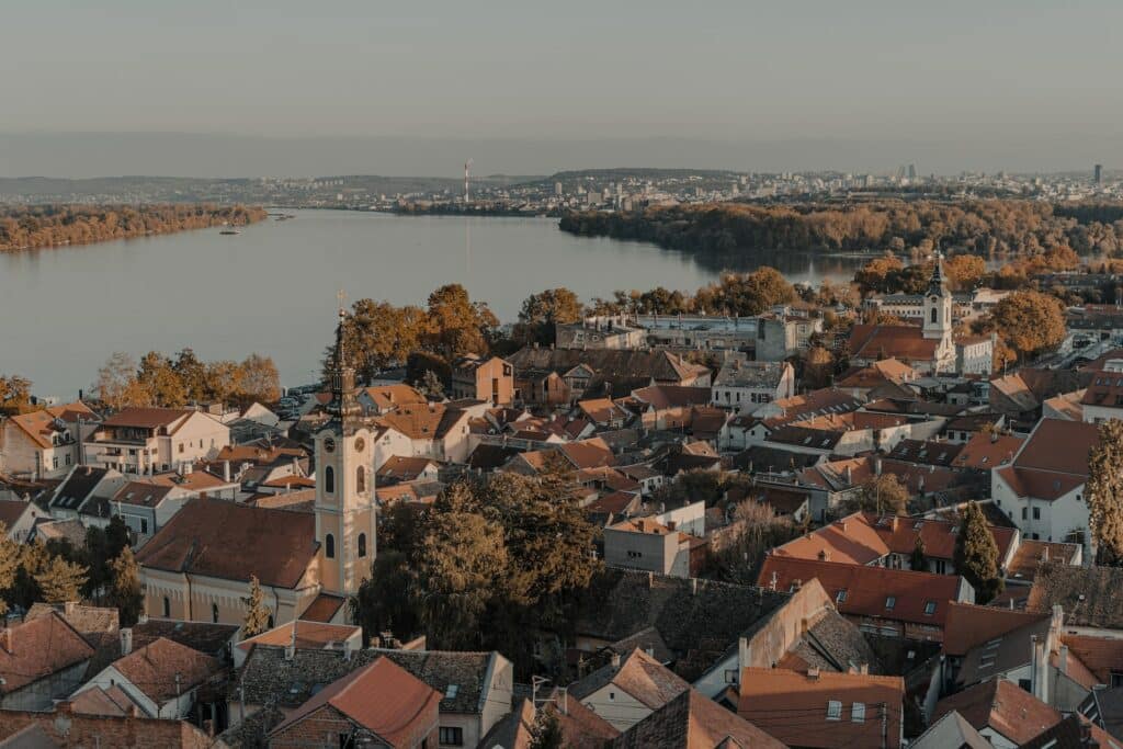 Serbia on a cloudy winter day