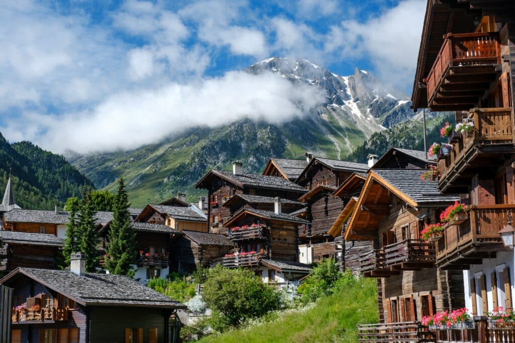 Old styled Swiss houses